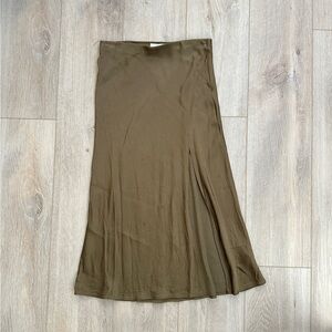 Nordstrom Satin Midi Skirt with Slit